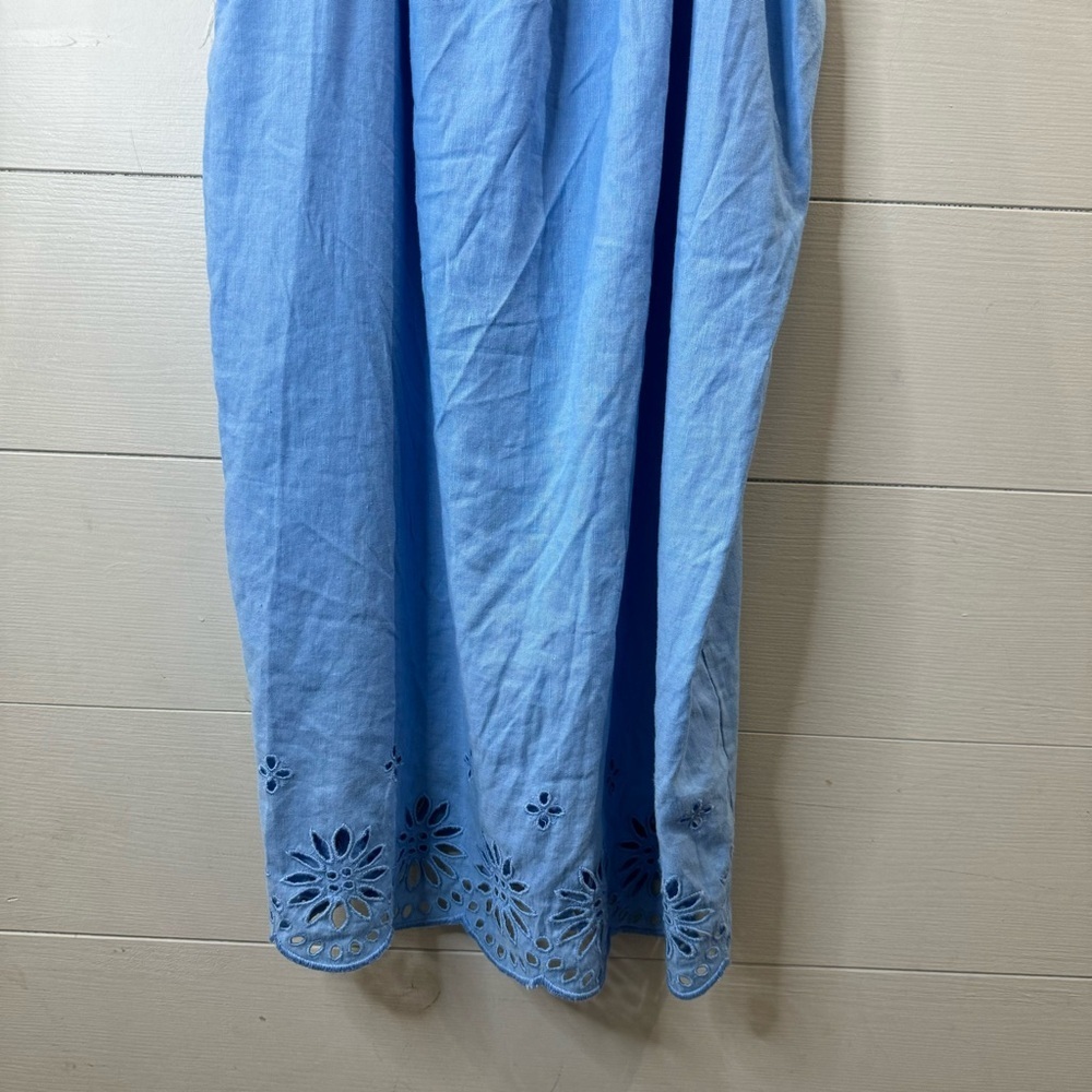 J. Crew Women's Blue Linen Mini Dress Size XXS - Picture 3 of 7